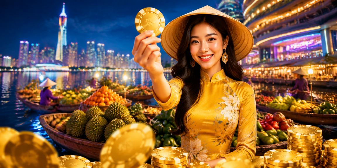 Người chơi đặt cược thể thao trên điện thoại bên sông Mekong thơ mộng